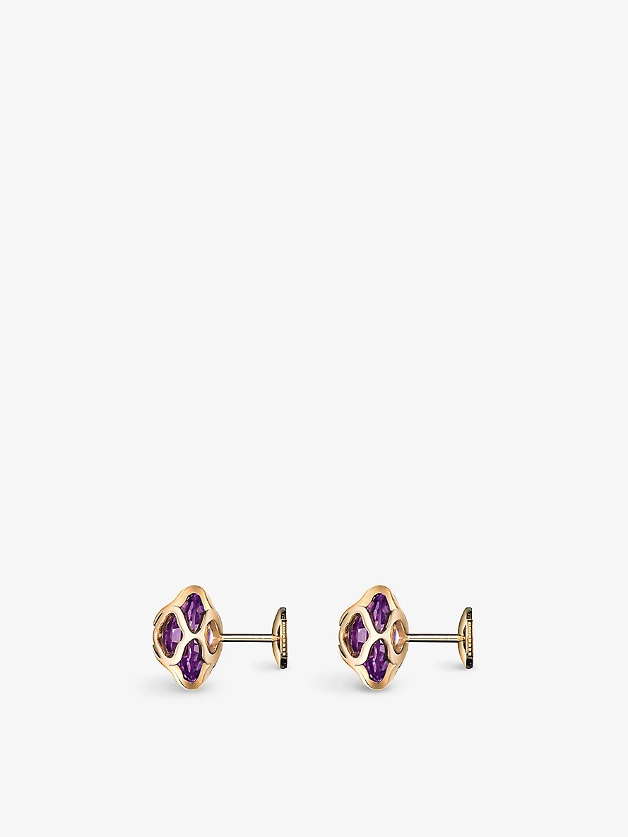 IMPERIALE 18ct rose-gold and amethyst earrings - 3