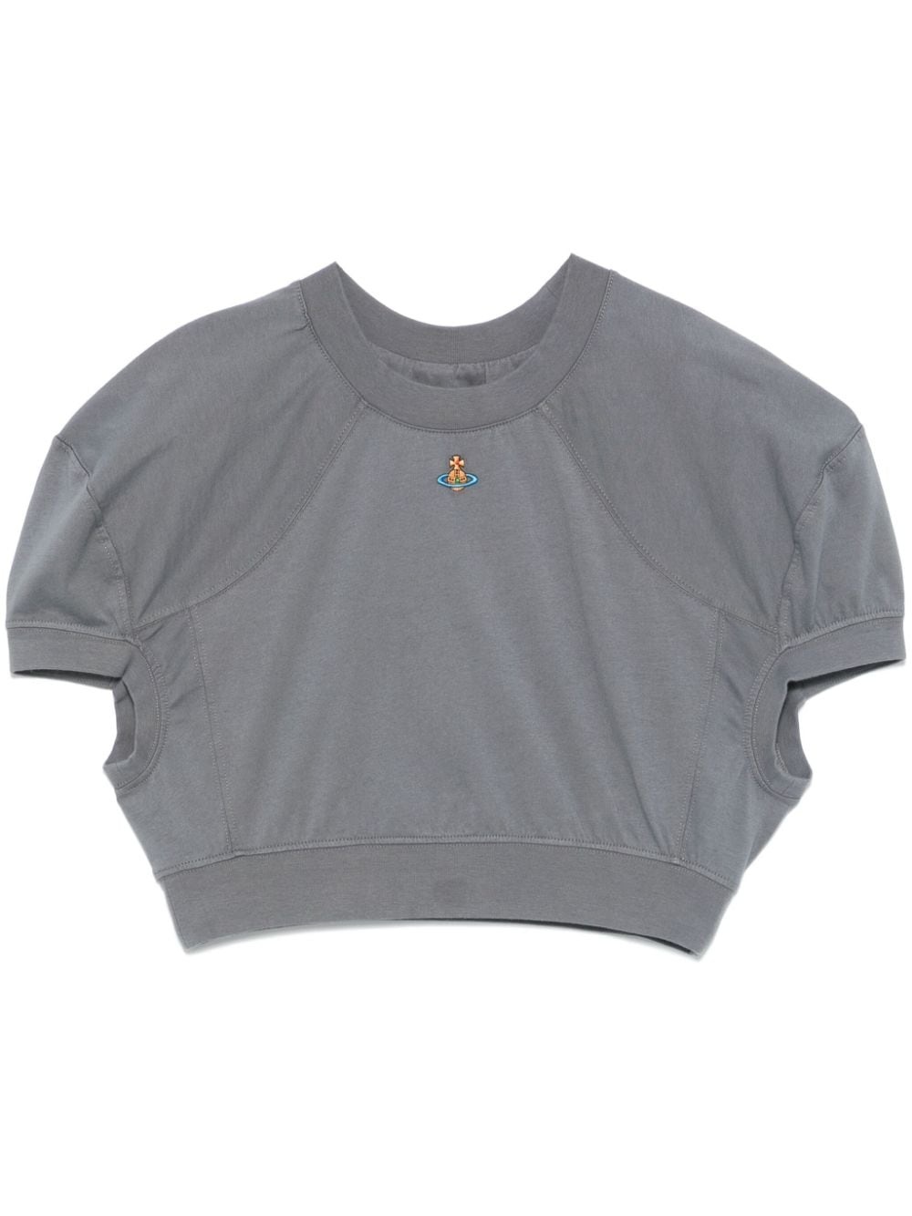 VIVIENNE WESTWOOD Orb Cropped Football Ｔシャツ Vivienne Westwood Cropped Football Cotton-Jersey T-Shirt - S