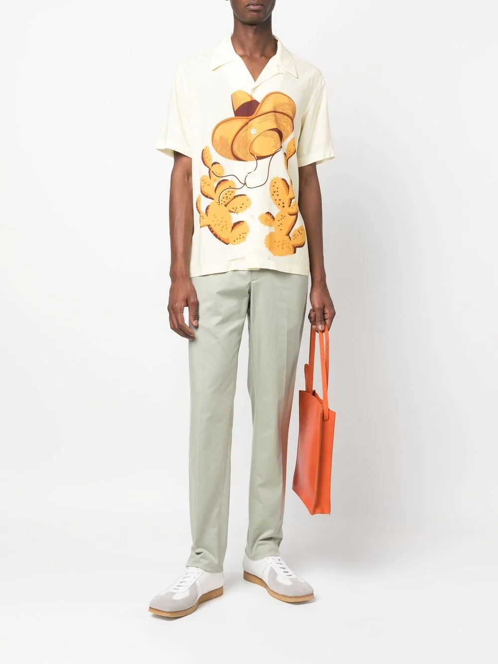 drawstring-waist carrot-fit trousers - 2