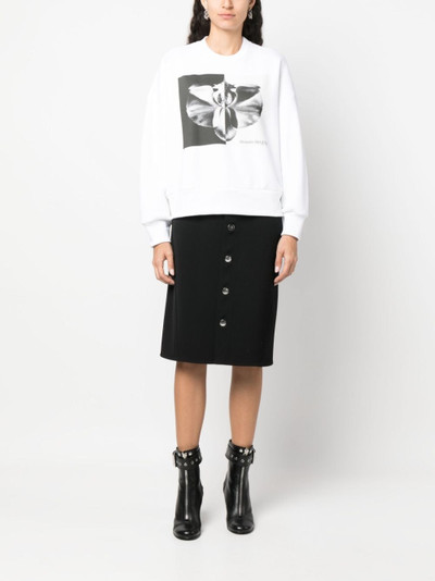 Alexander McQueen floral-print cotton sweatshirt outlook