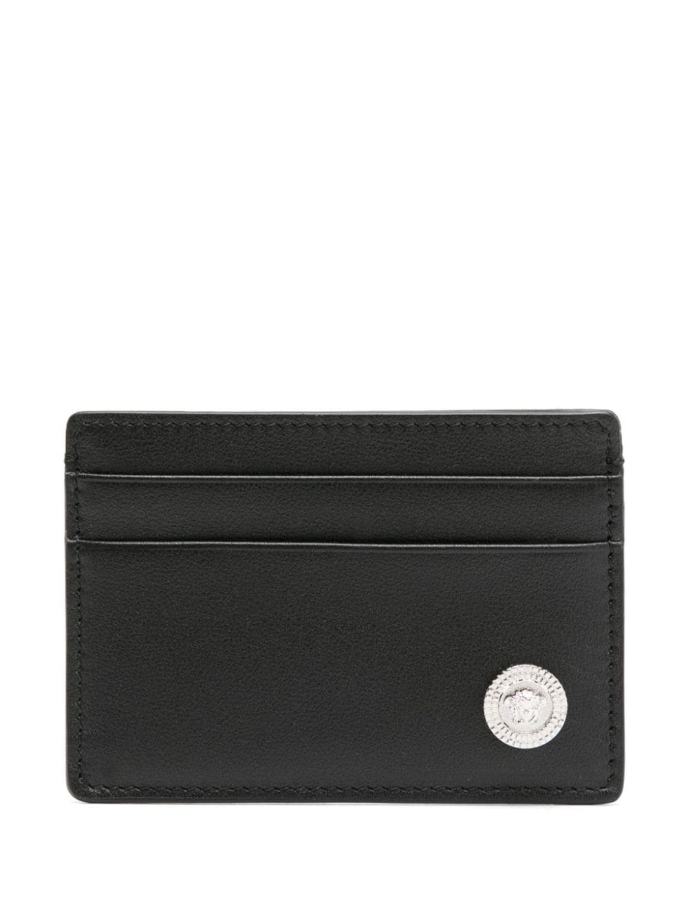Medusa Head-plaque leather card holder - 1