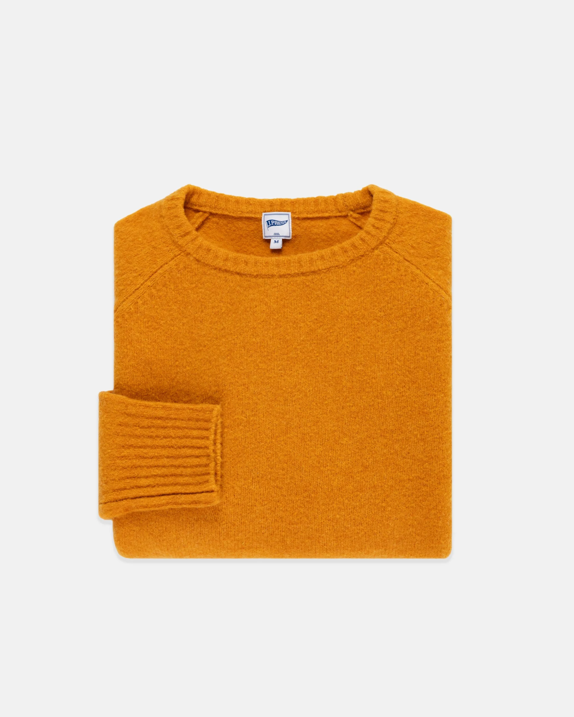 SOLID ORANGE CREWNECK SWEATER - TRIM FIT - 1