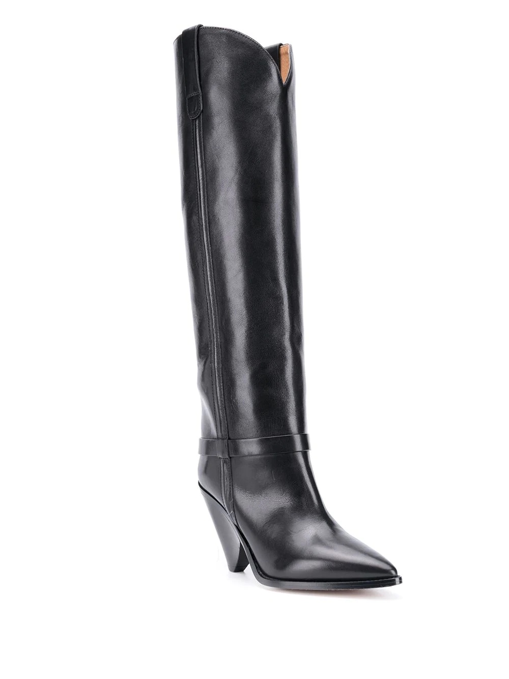 knee-length cone heel boots - 2