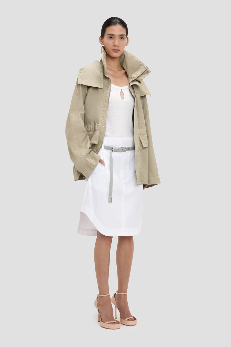 Hooded Utlity Jacket In Stone Grey 3