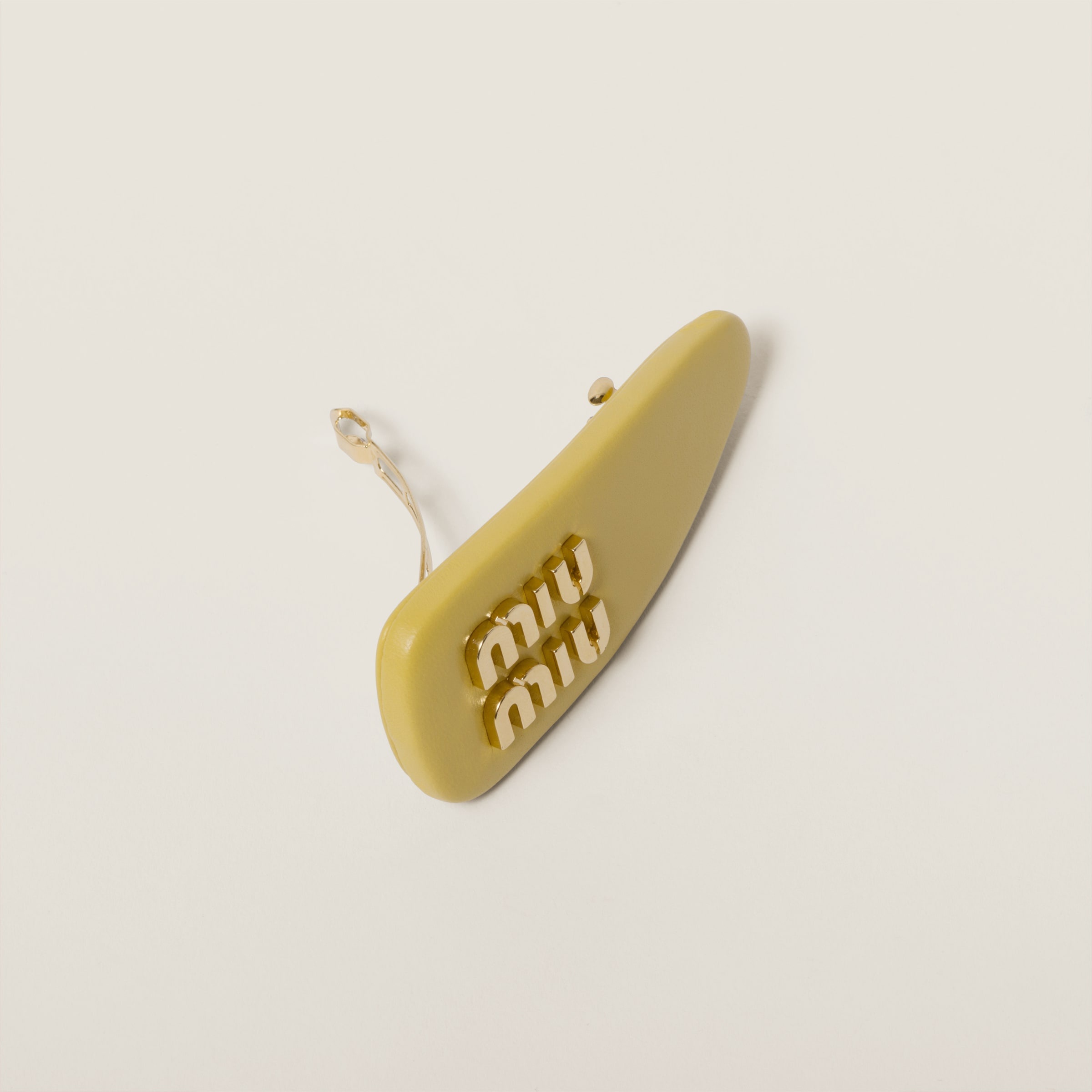 Nappa leather hair clip - 2