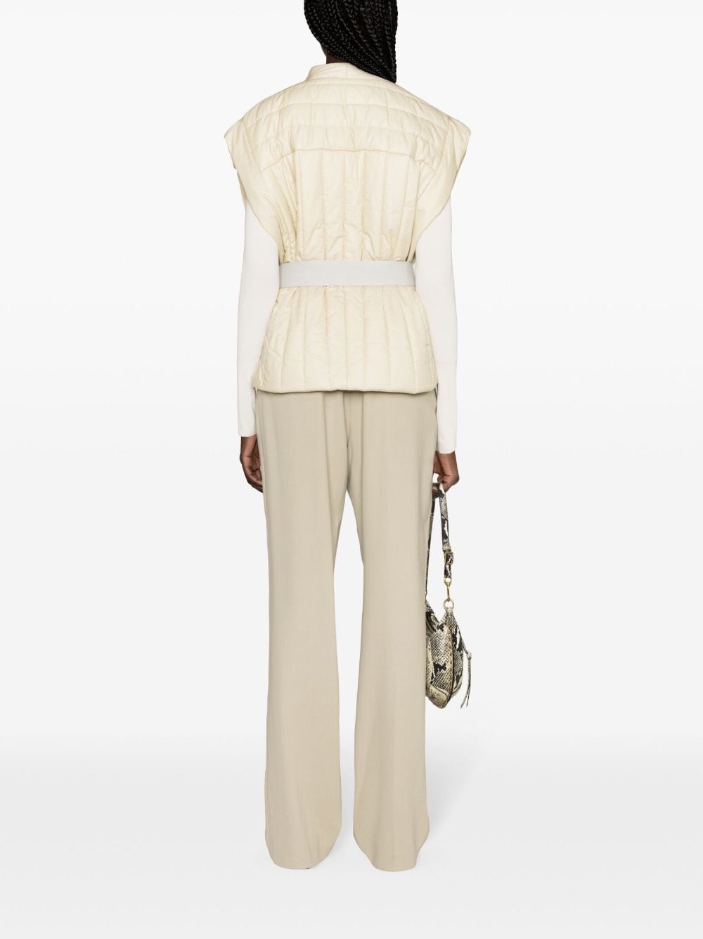 Ajali belted quilted gilet - 4