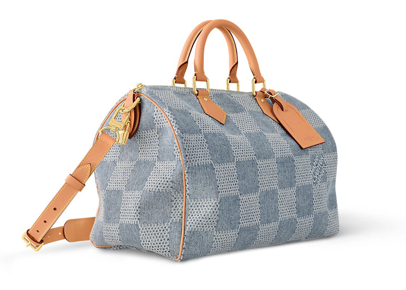 Louis Vuitton Speedy 40 Bandouliere Damier Denim 3D Blue Denim - 2