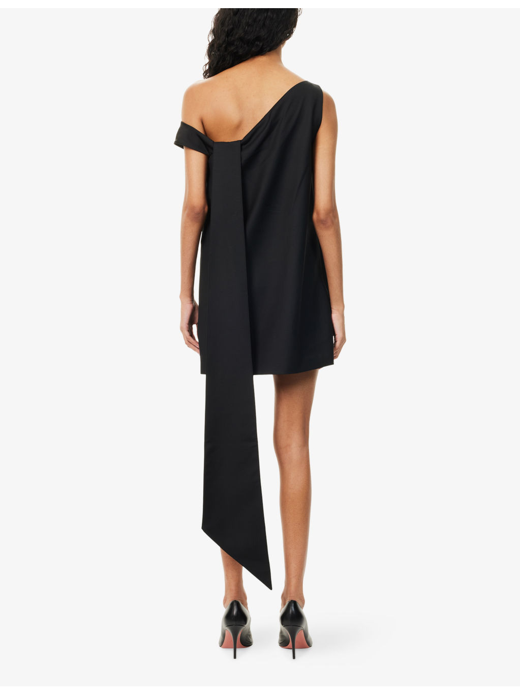 Natalini Draped Wool-Blend Mini Dress - 4
