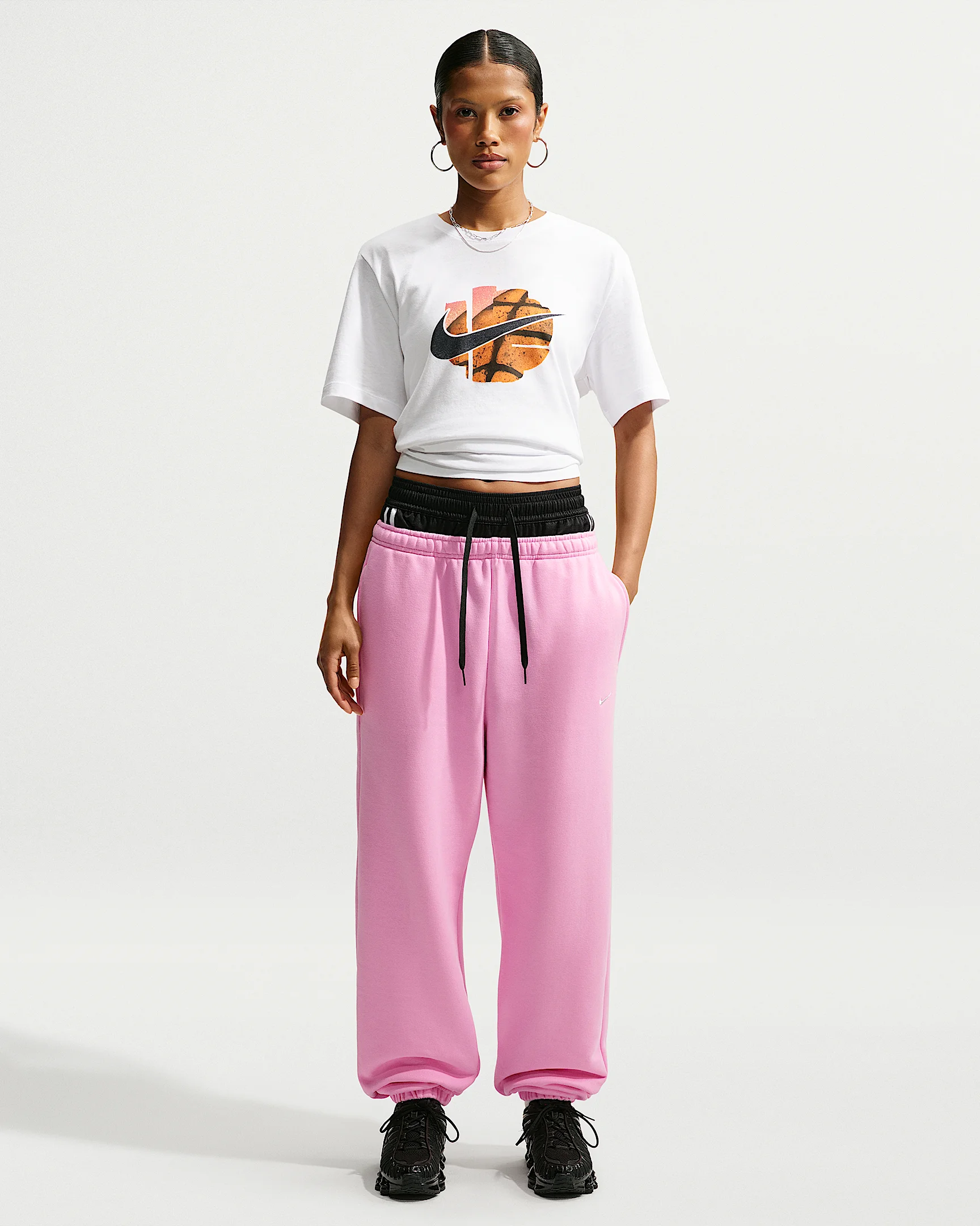 Nike Studio Fleece Medium Weight Women's High-Rise Oversized Cuffed Pants - 1