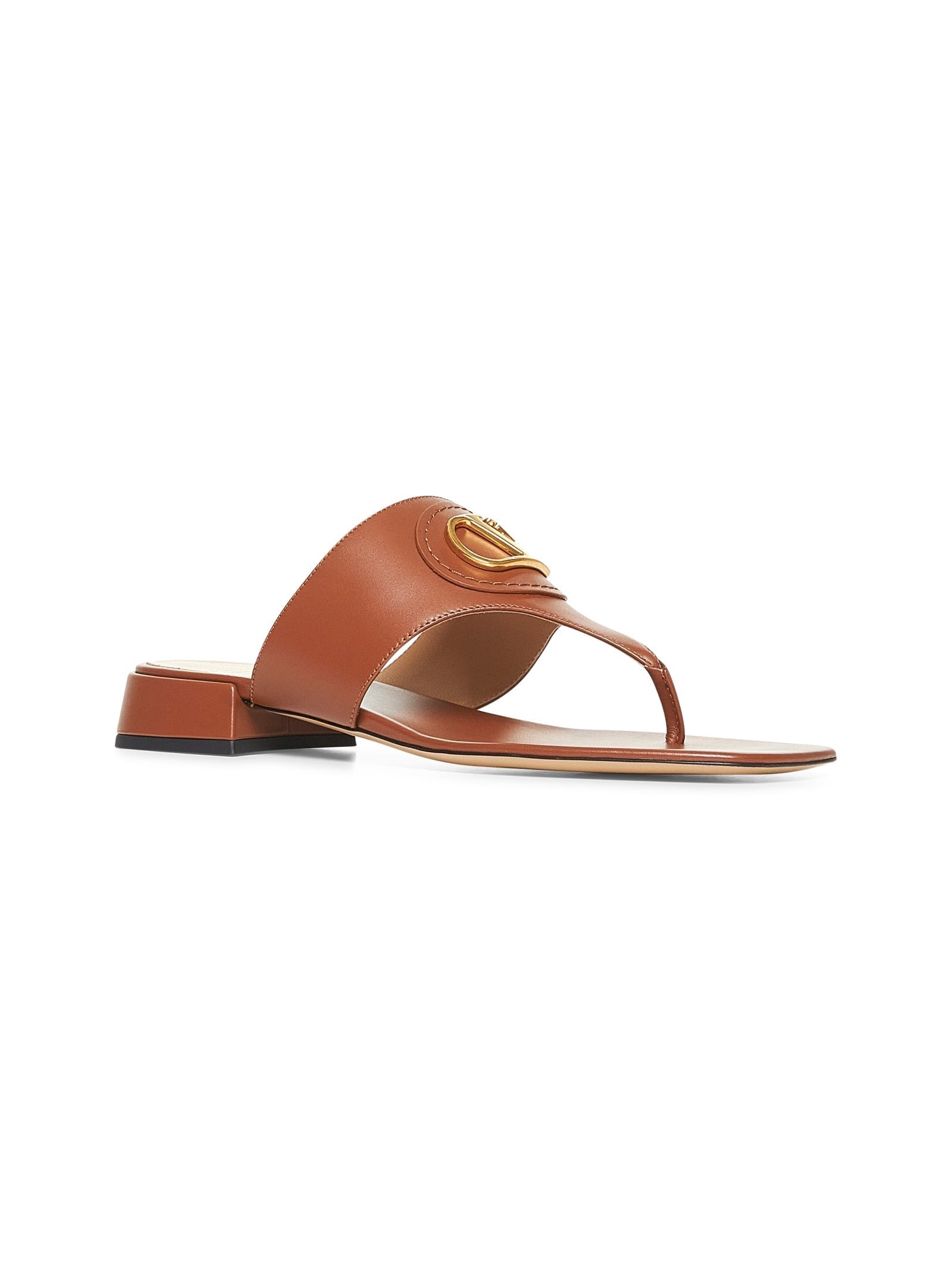 Valentino Garavani Women Tobacco Vlogo Signature Thong Sandals - 2