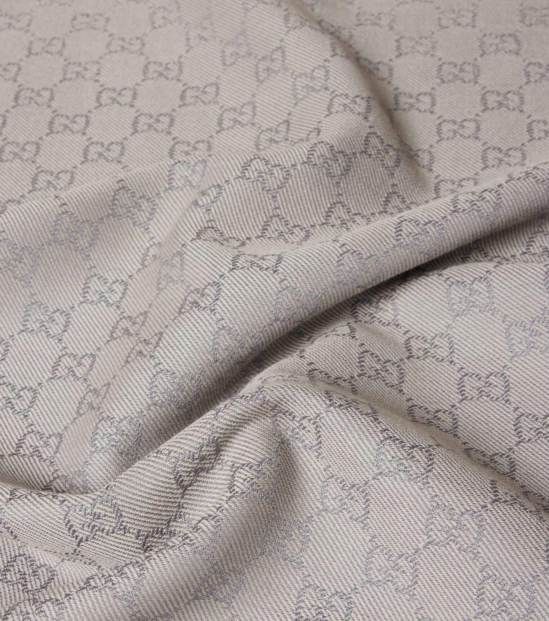 GG jacquard wool scarf - 4