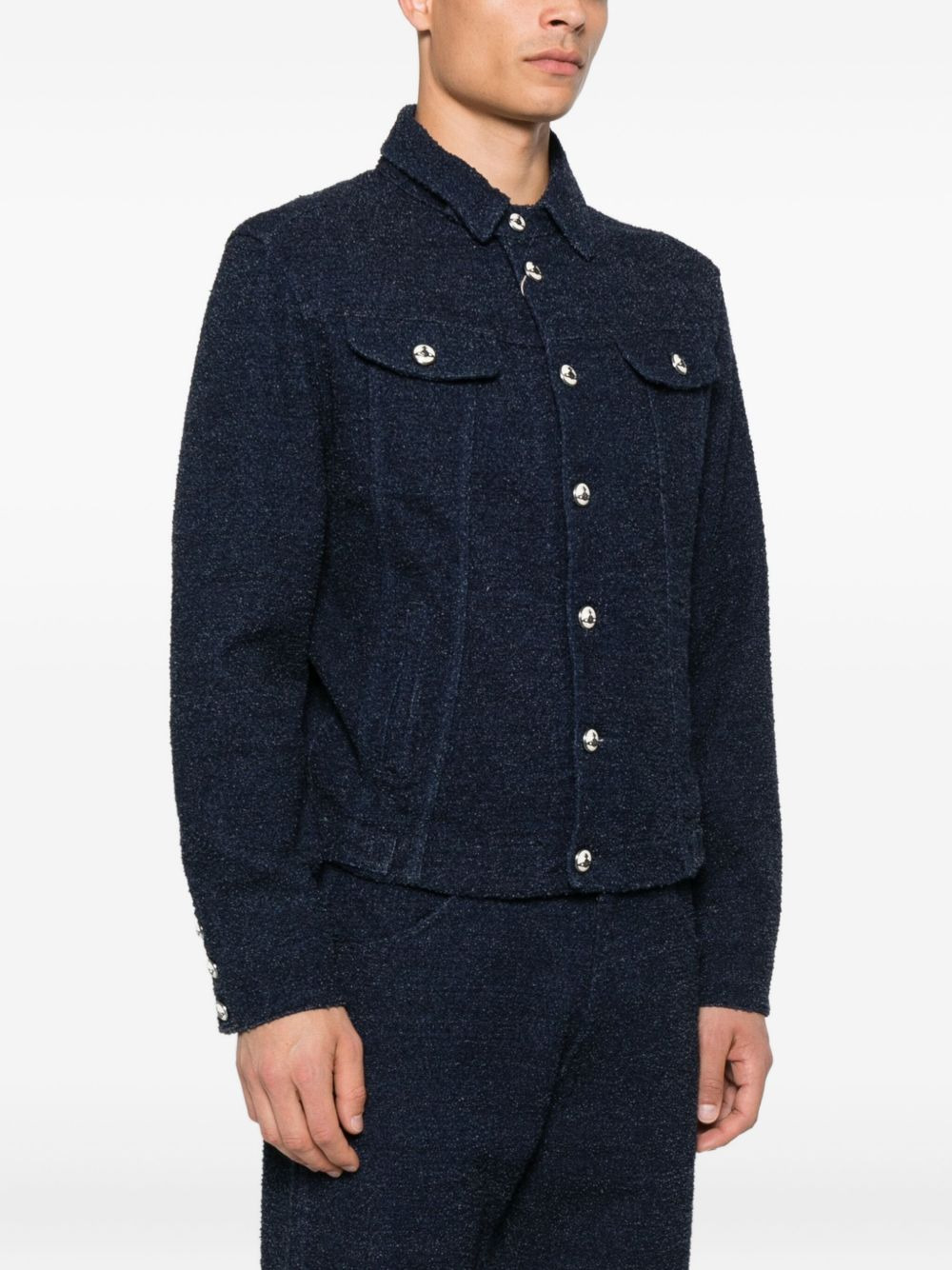 button-fastening denim jacket - 3