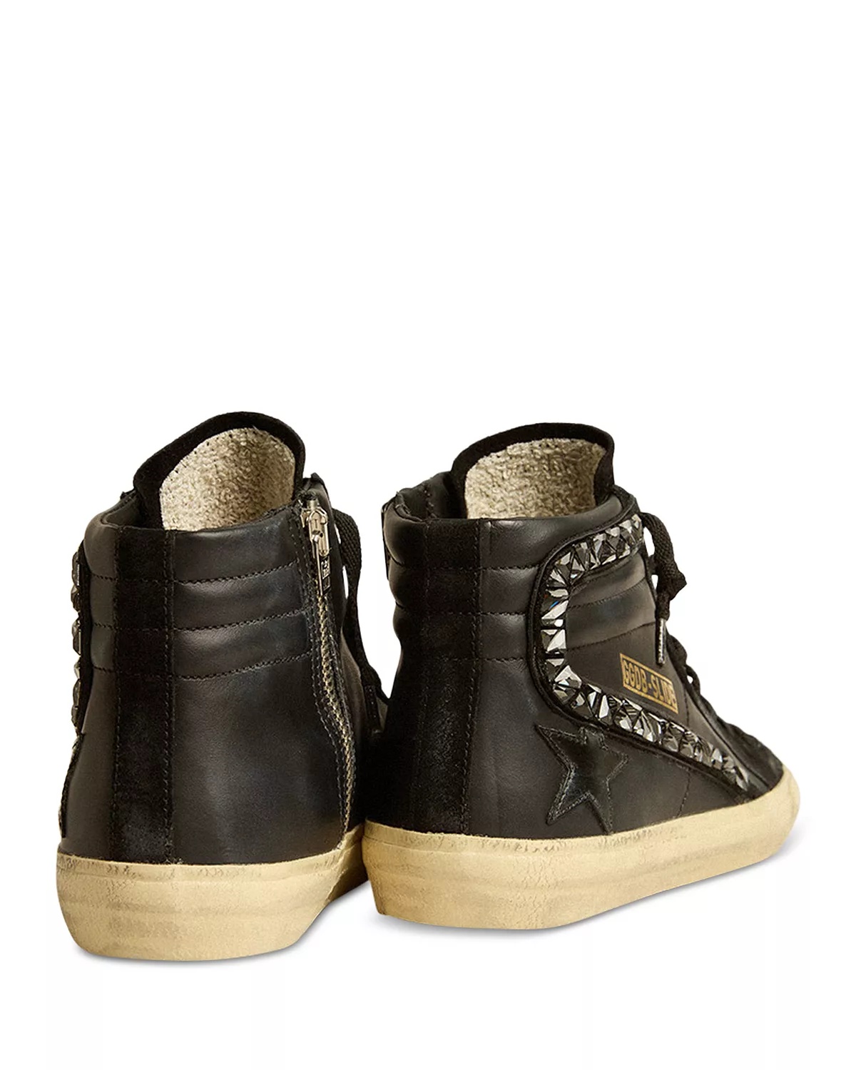 Women's Slide Embellished High Top Sneakers - 5