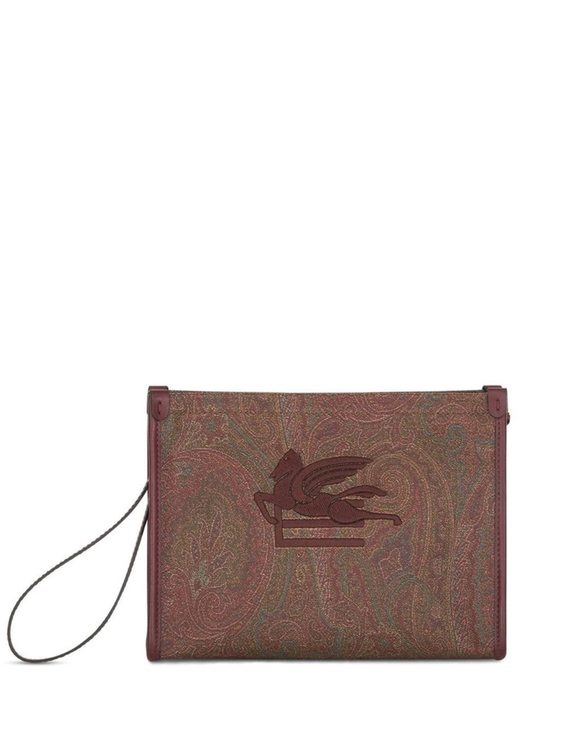 paisley-print logo wallet 1