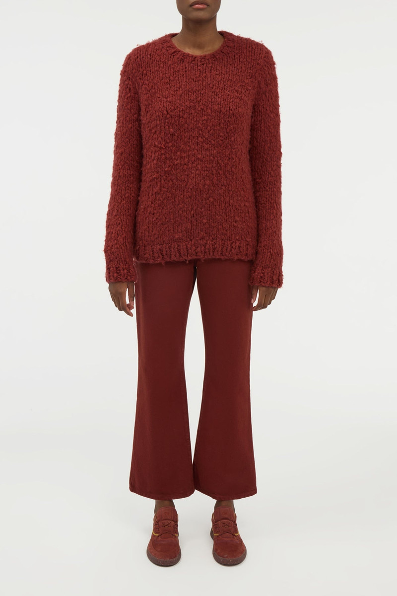 GABRIELA HEARST Lawrence Knit Sweater in Burnt Sienna Welfat Cashmere outlook