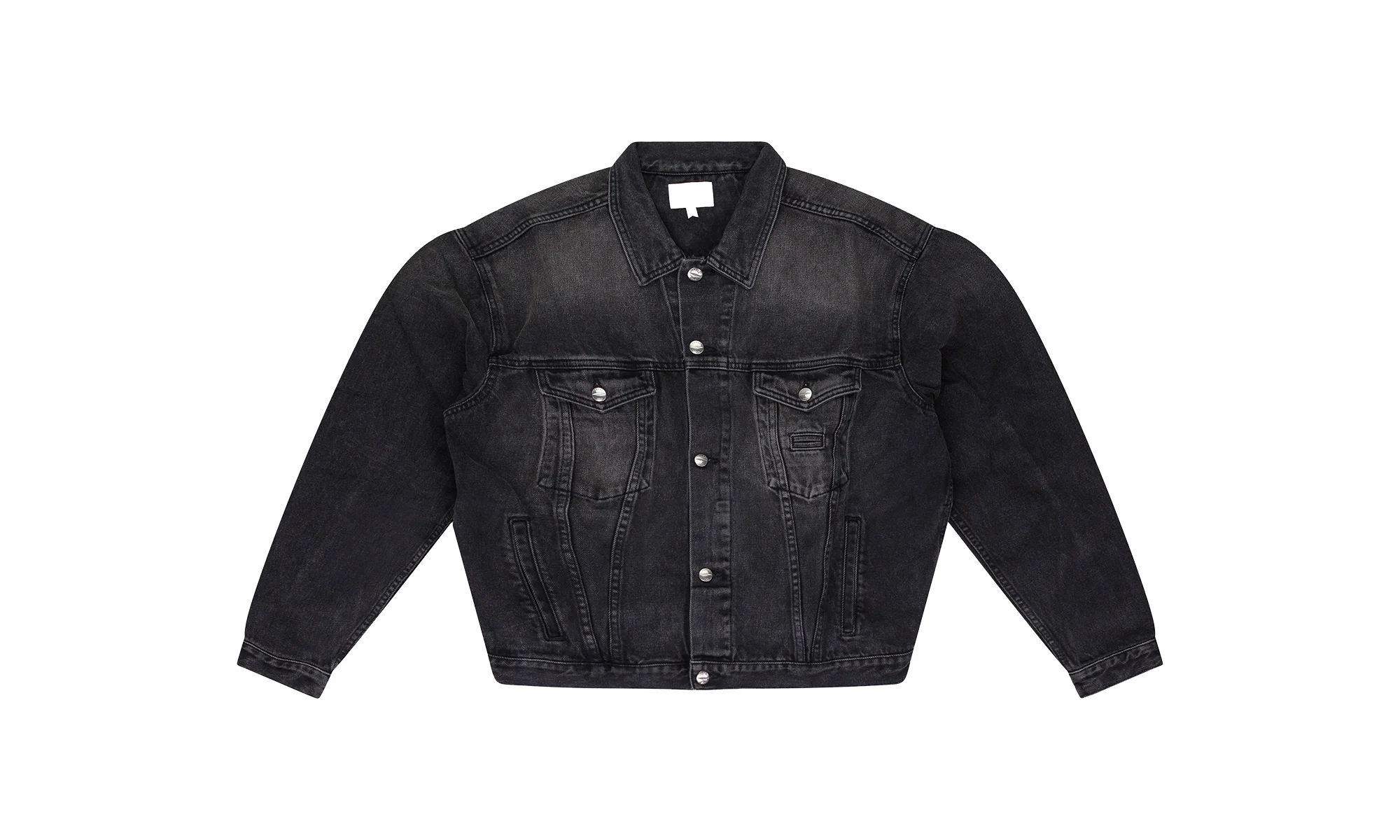 OVERSIZED DENIM TRUCKER JACKET "BLACK" RHSS24JA26012372 BLK - 1