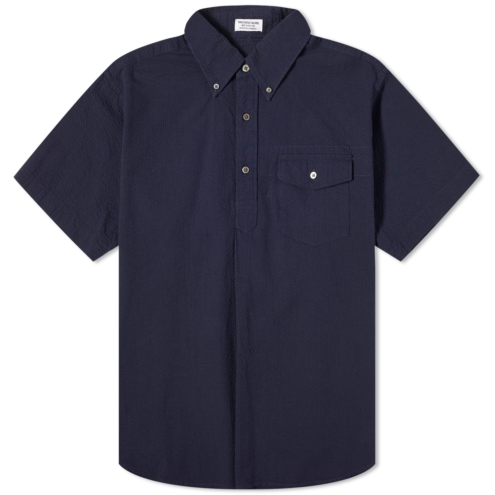 Engineered Garments Popover Button Down Short Sleeve Shirt - 1