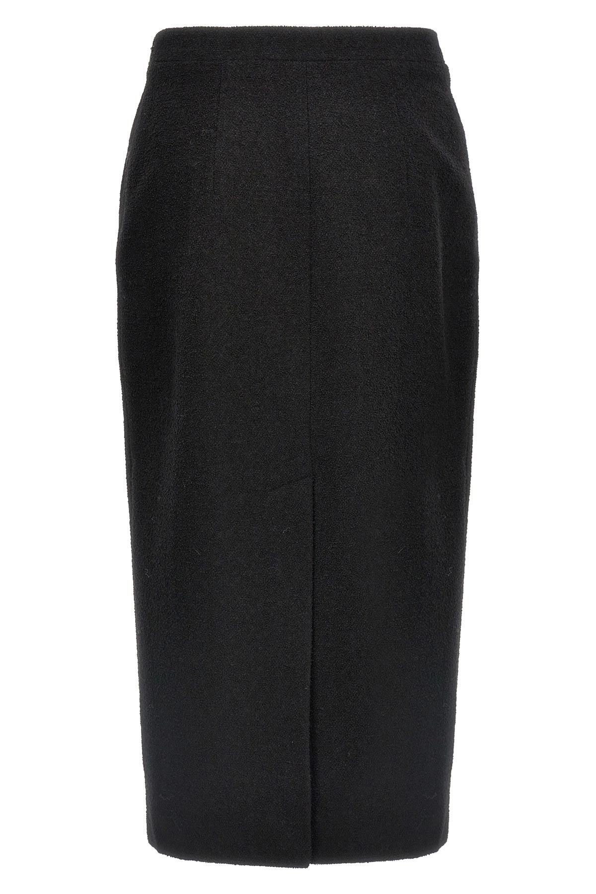 Midi tweed bouclé skirt - 3