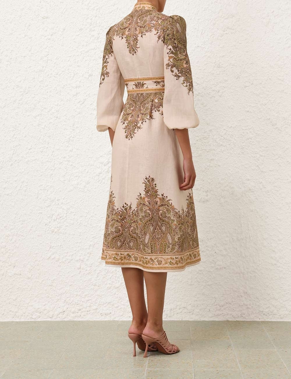 Zimmermann NATURA BUTTONED MIDI DRESS - 9794DS241KHP | REVERSIBLE