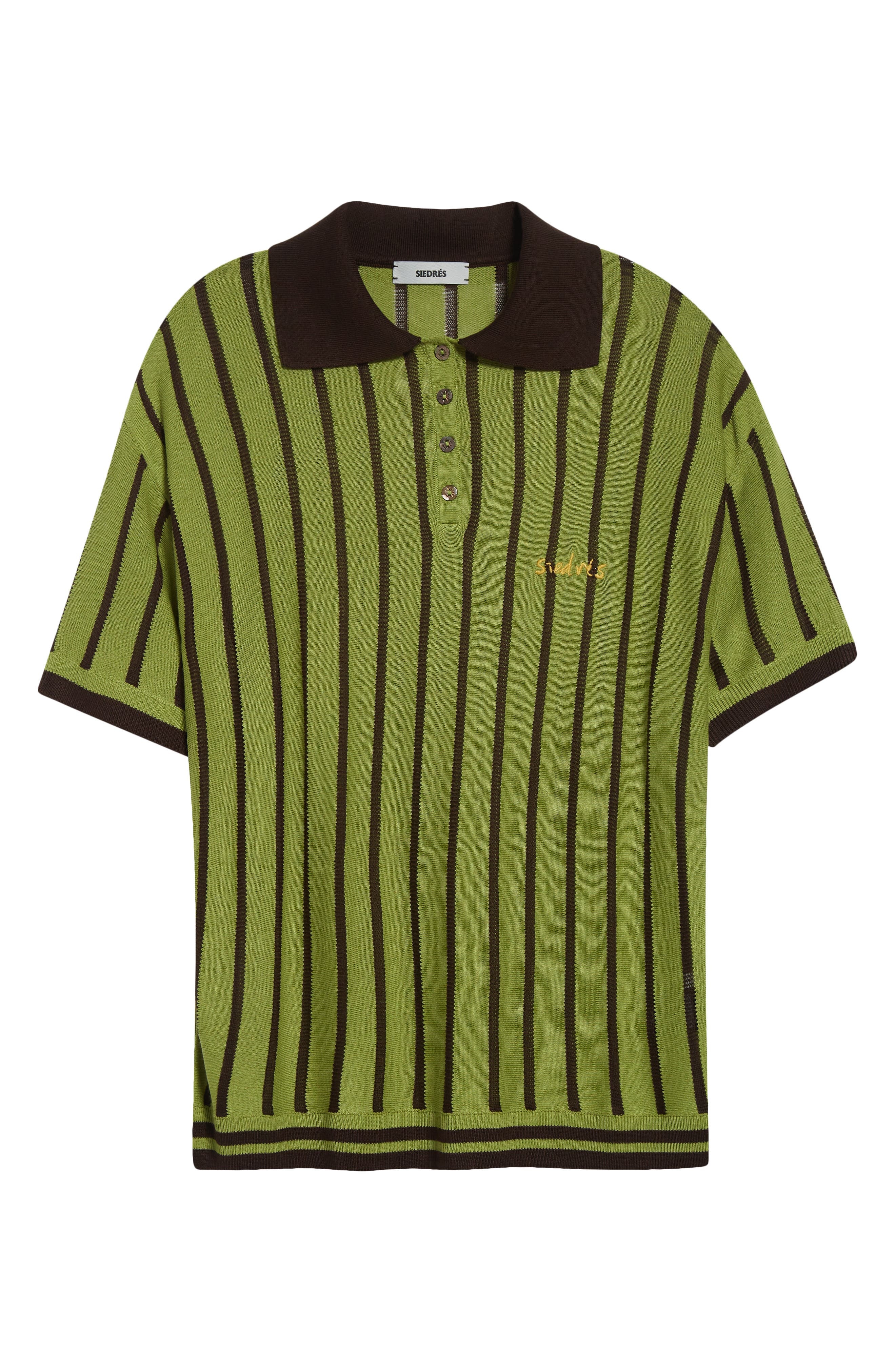 Siedrés Rounes Stripe Polo in Green at Nordstrom - 6