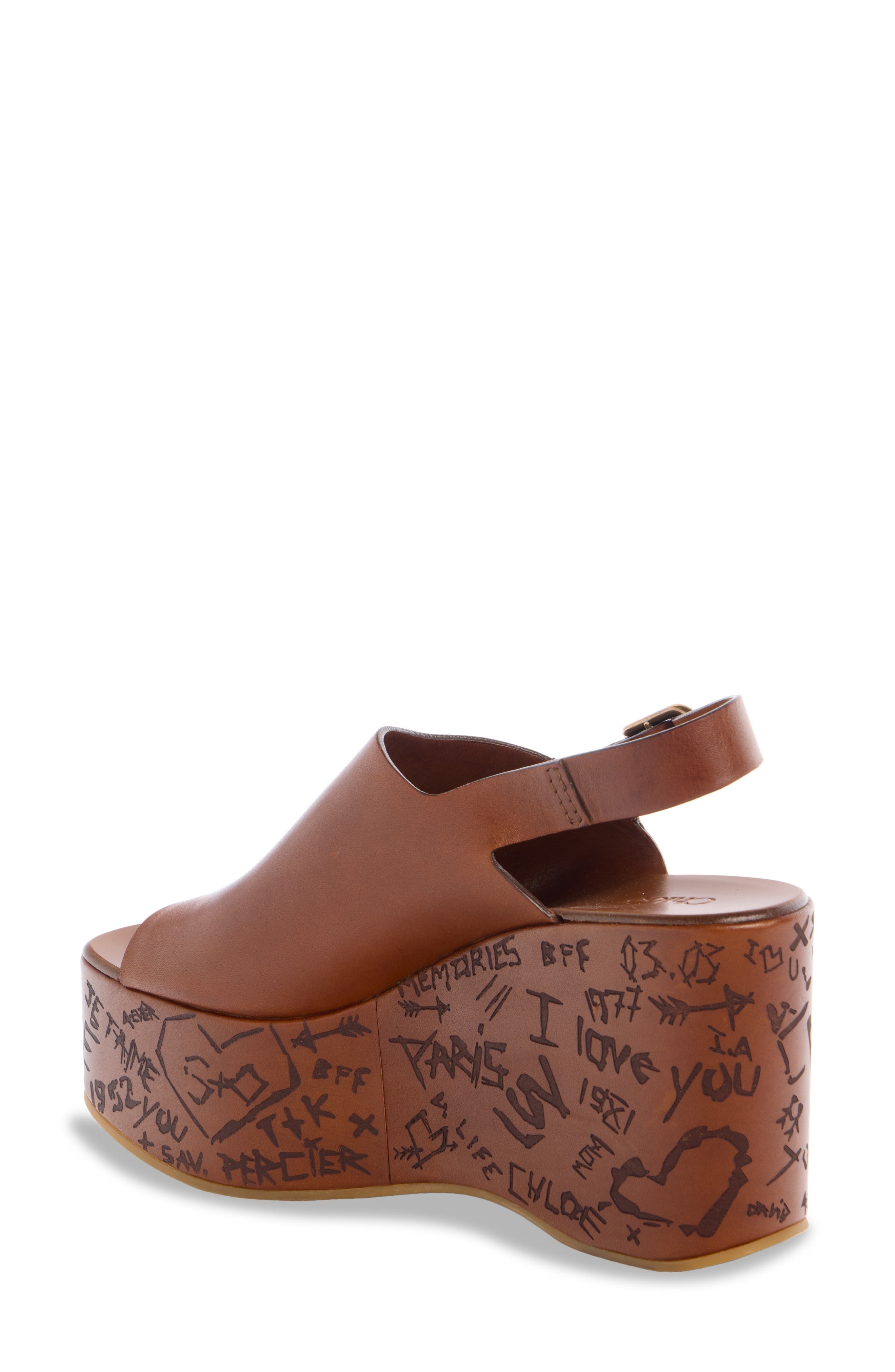 Chloé Maxime Platform Slingback Sandal in Ginger Brown at Nordstrom - 2