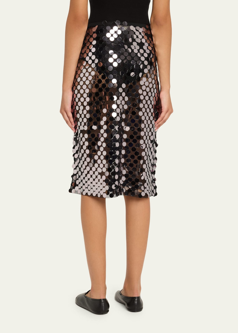 ZANKOV Yumi Sequined Mesh Skirt outlook
