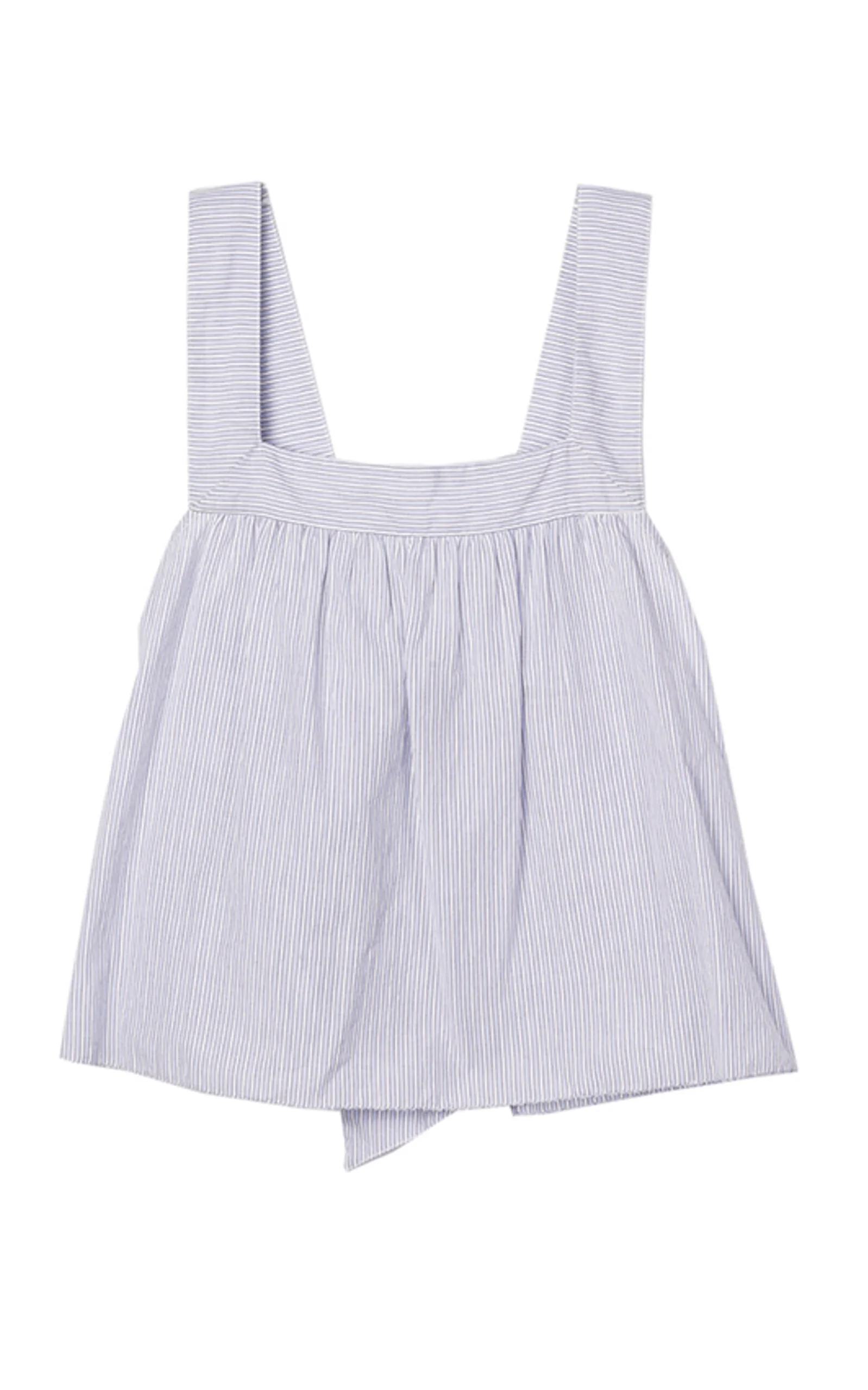 Javi Striped Cotton Top blue - 1