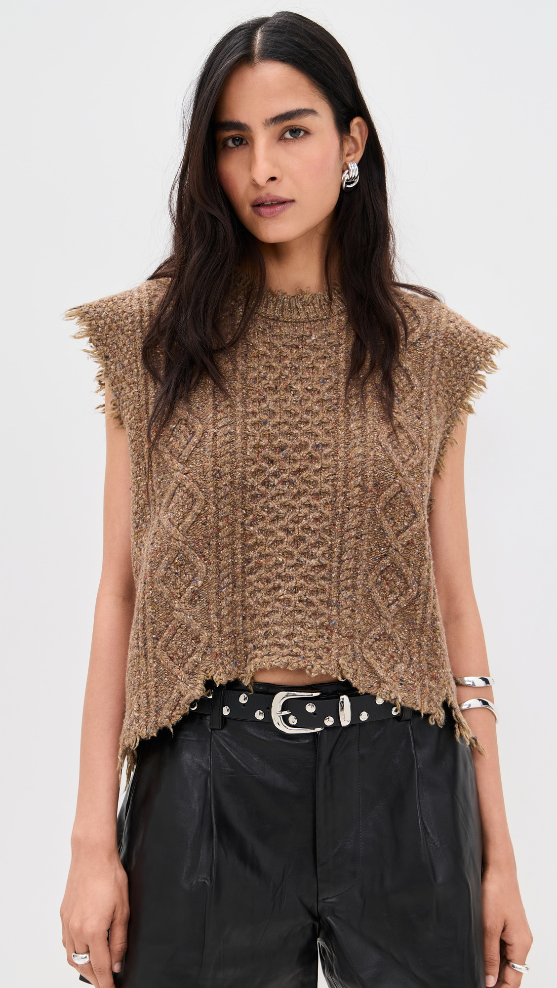 Boyfriend Cable Sweater Vest - 6
