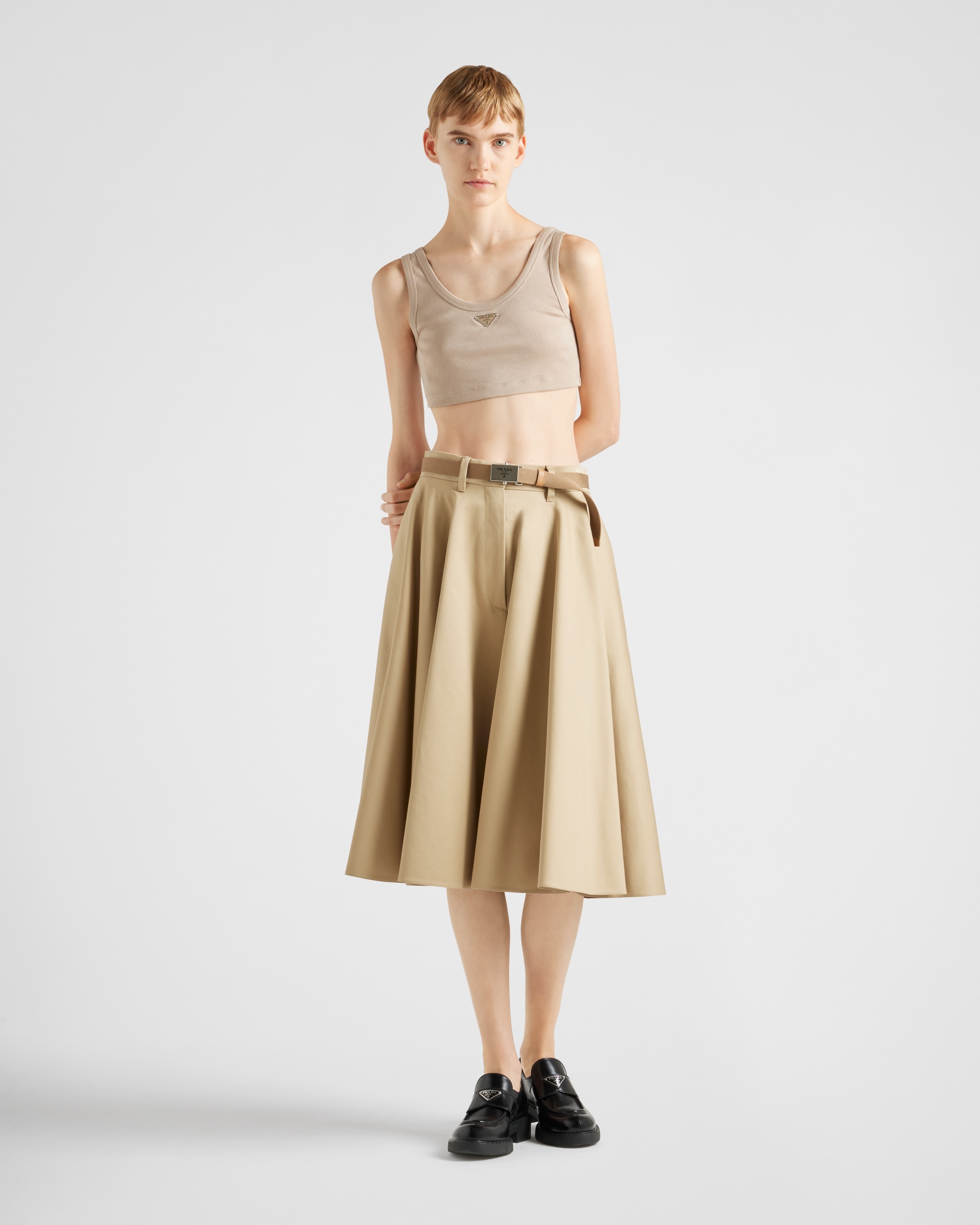 Ribbed knit crop top - 2