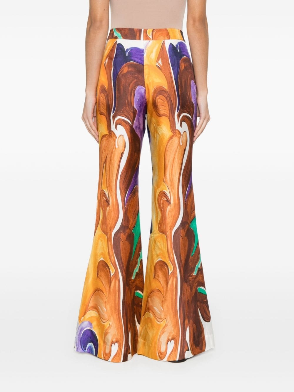 abstract-print trousers - 4