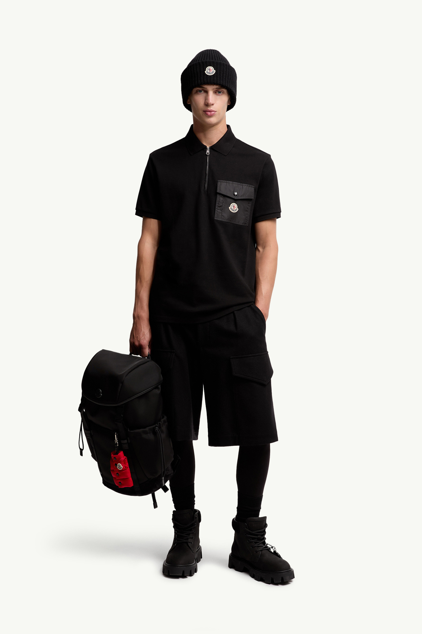 Cotton Piquet Polo Shirt with Pocket - 2