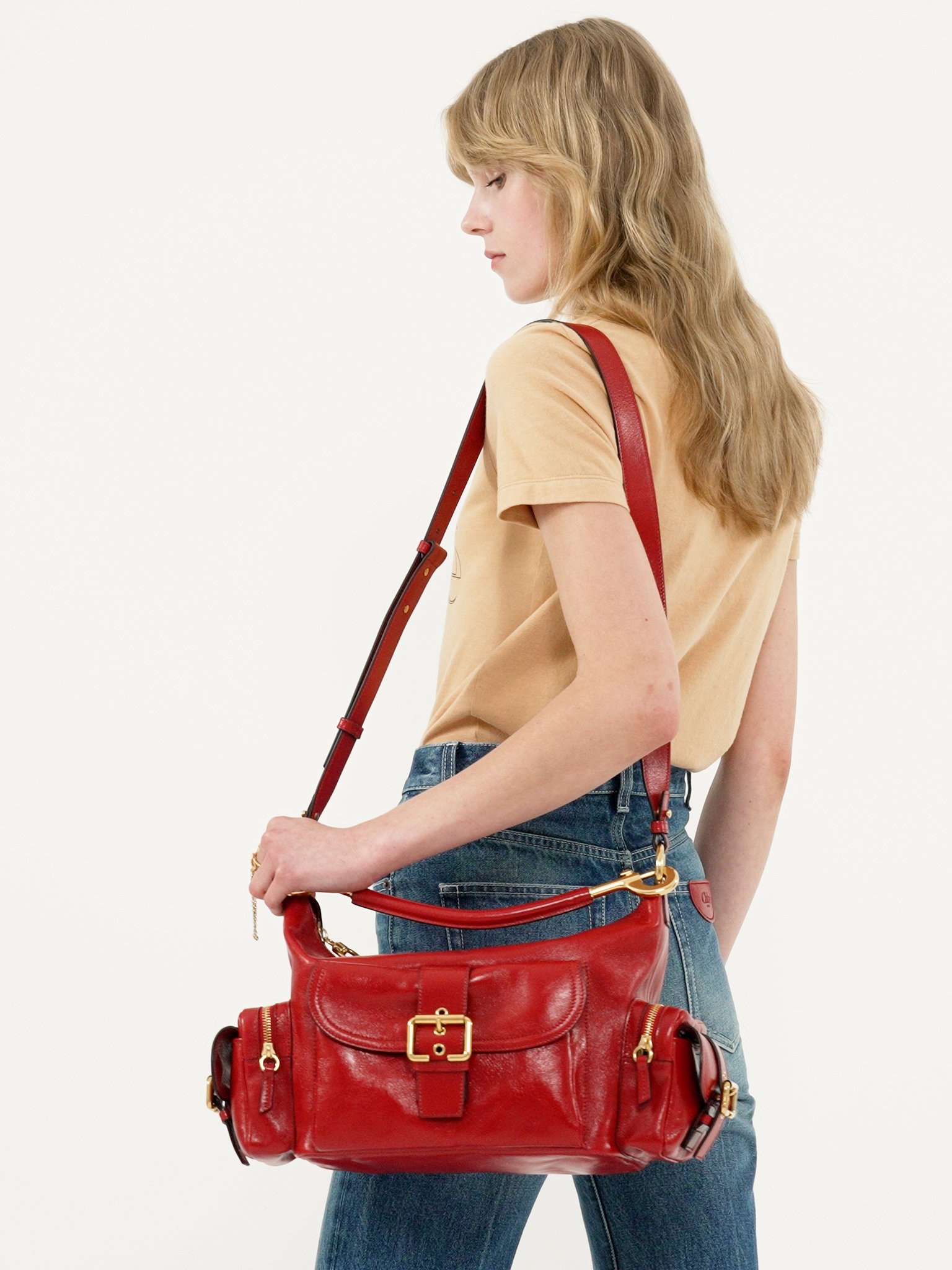 CAMERA BAG IN SHINY LEATHER - 4