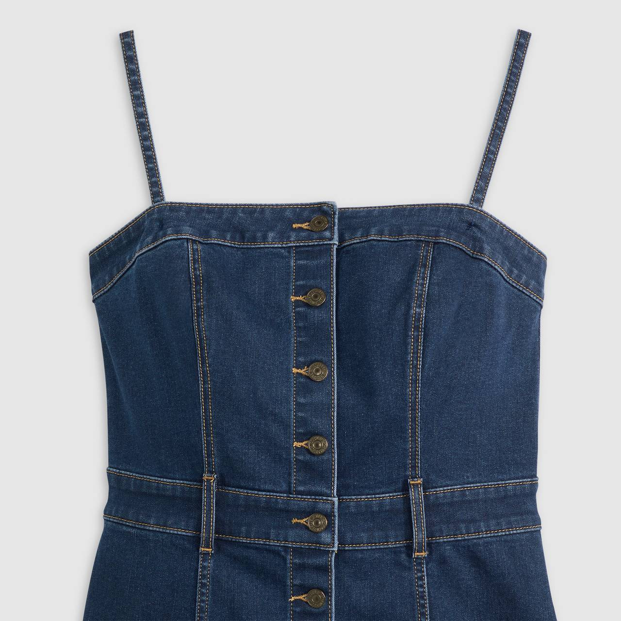DENIM BUSTIER DRESS - 6