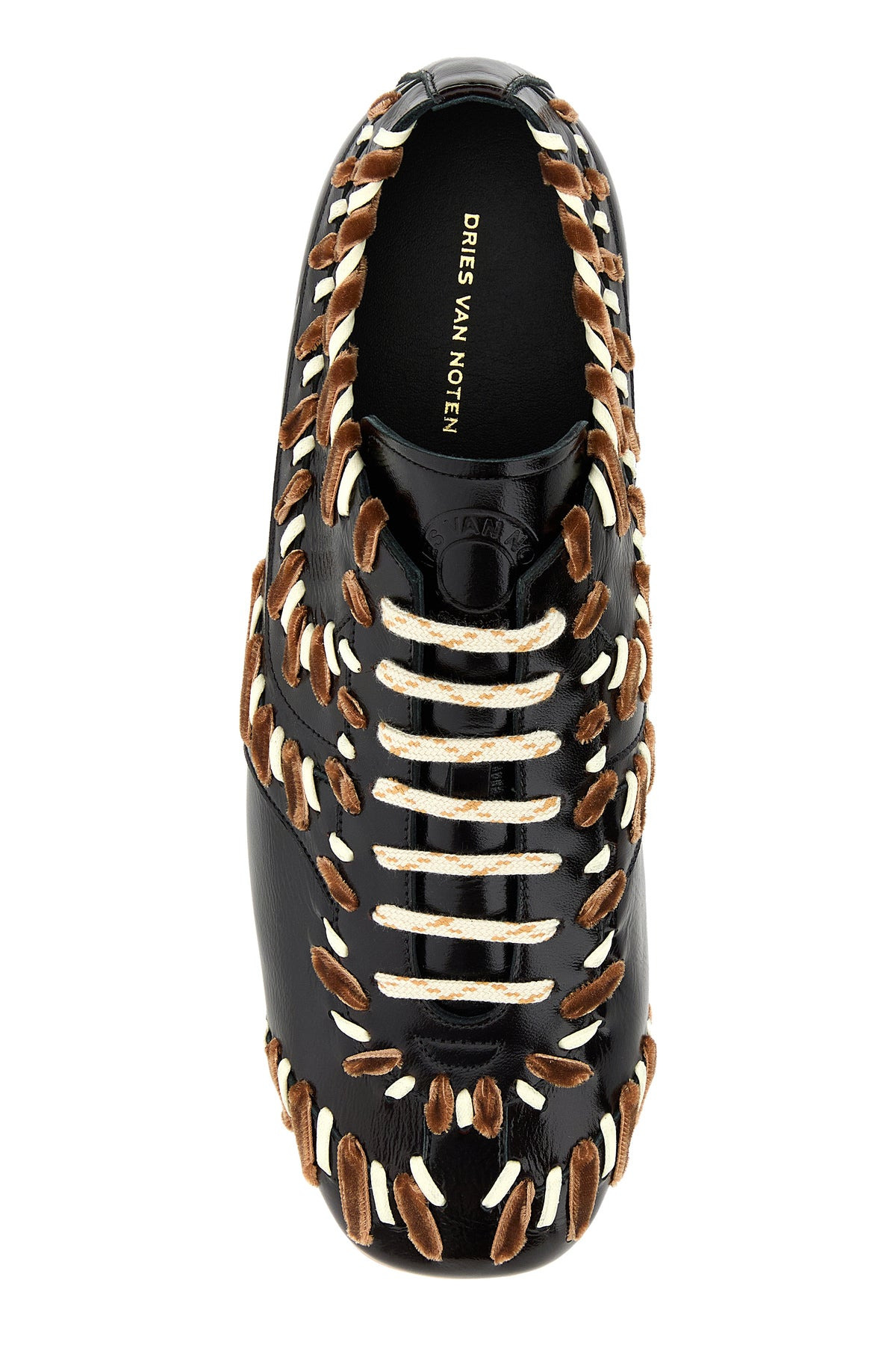 Black leather sneakers - 4