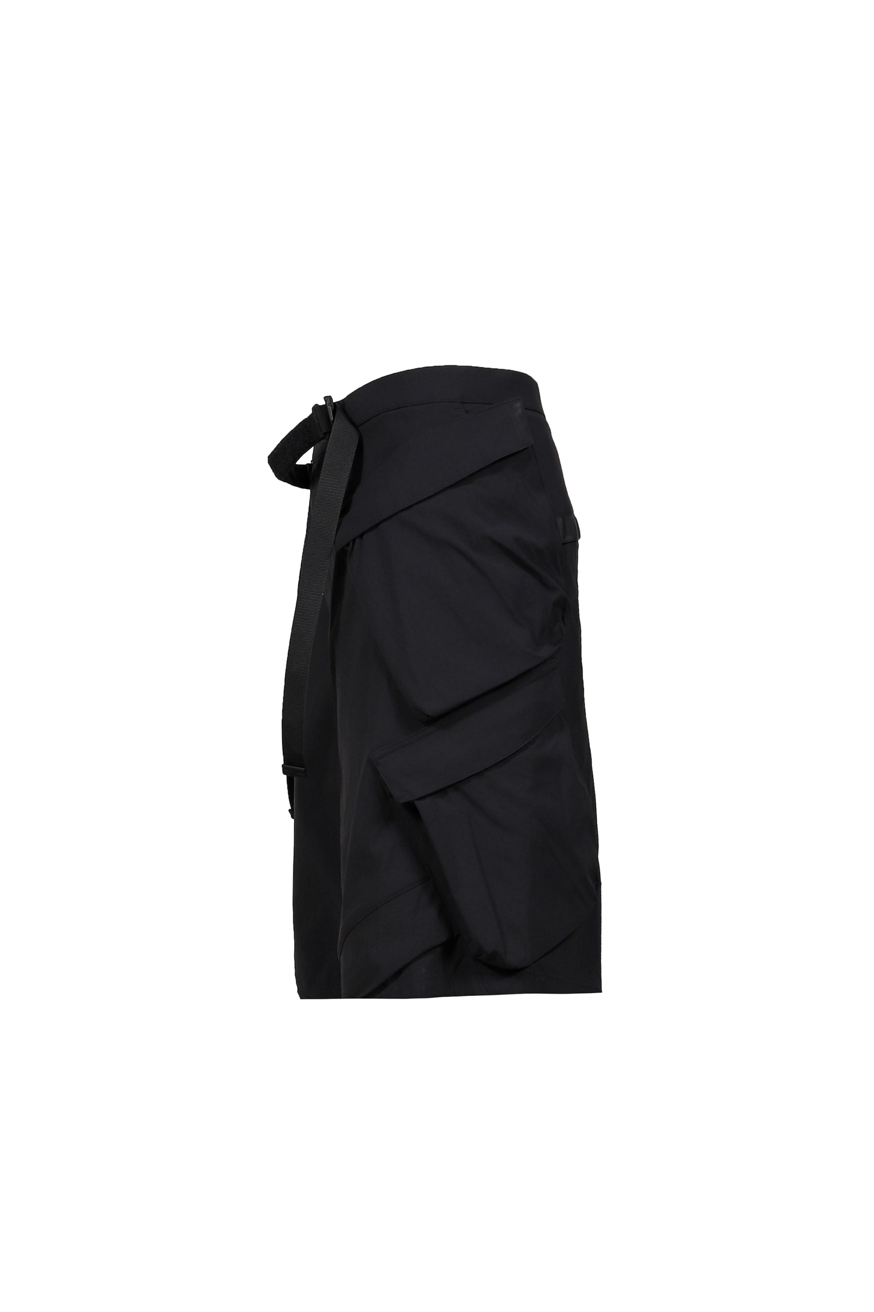 NYLON STRETCH DOUBLE CARGO SHORT PANT GEN. 1 (SP56A-M) / BLK - 4