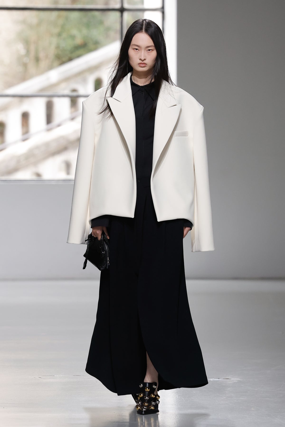 OVERSIZED TUXEDO JACKET IVORY - 7