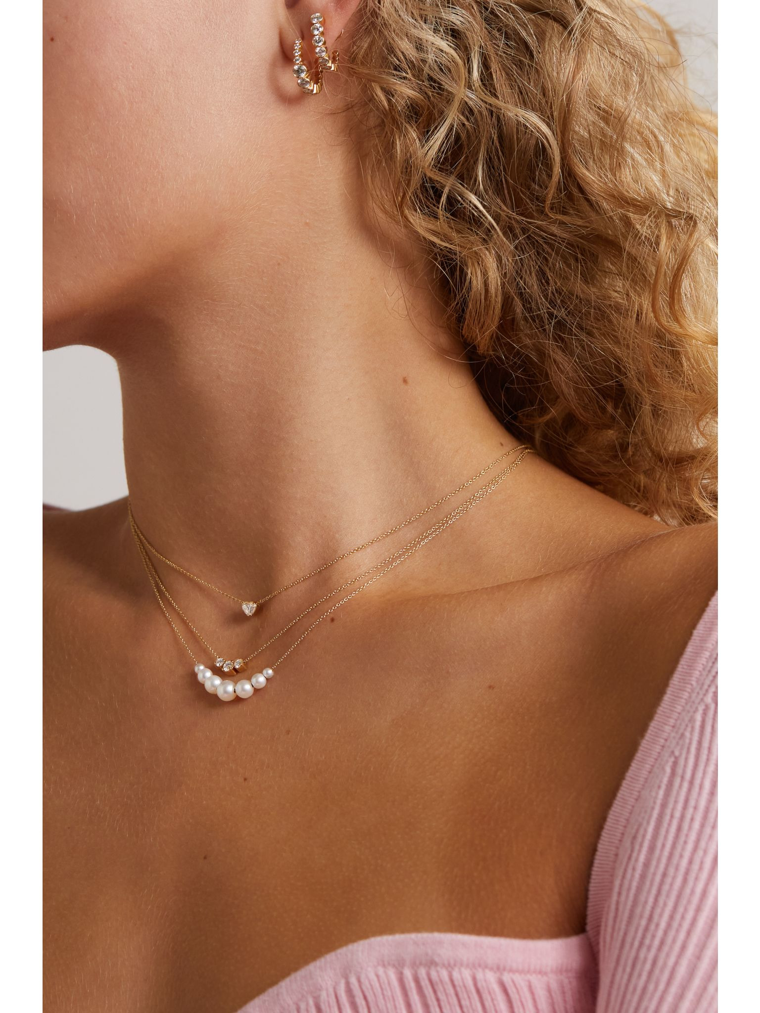 Orangerie de Coeur 18-karat gold diamond necklace Gold - 5