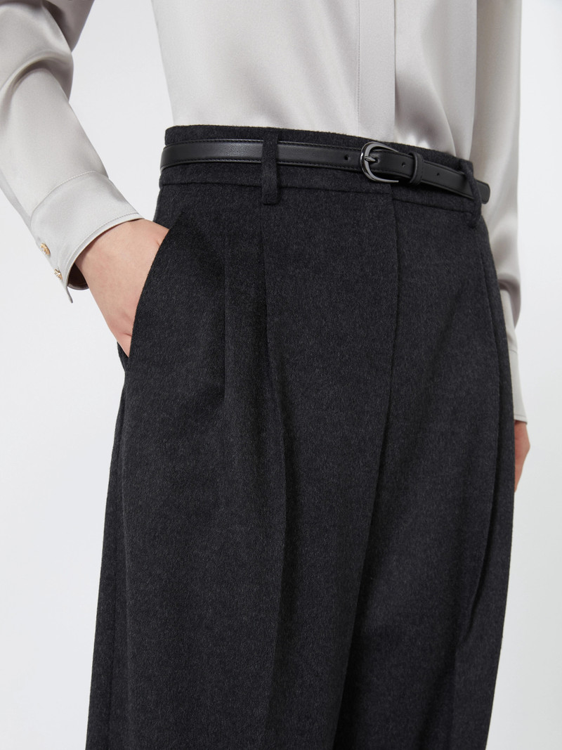 COCCO Wool wide-leg trousers - DARK GREY 5