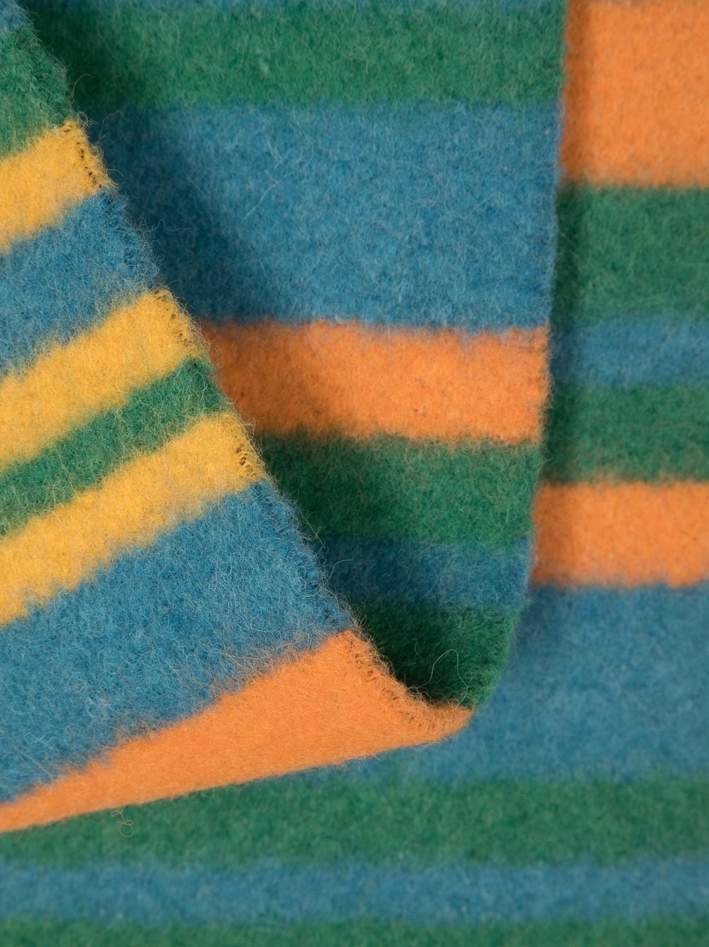 fringed colour-block scarf - 3