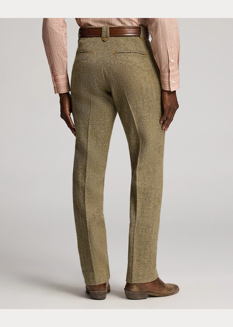 Slim Fit Wool Herringbone Pant 4