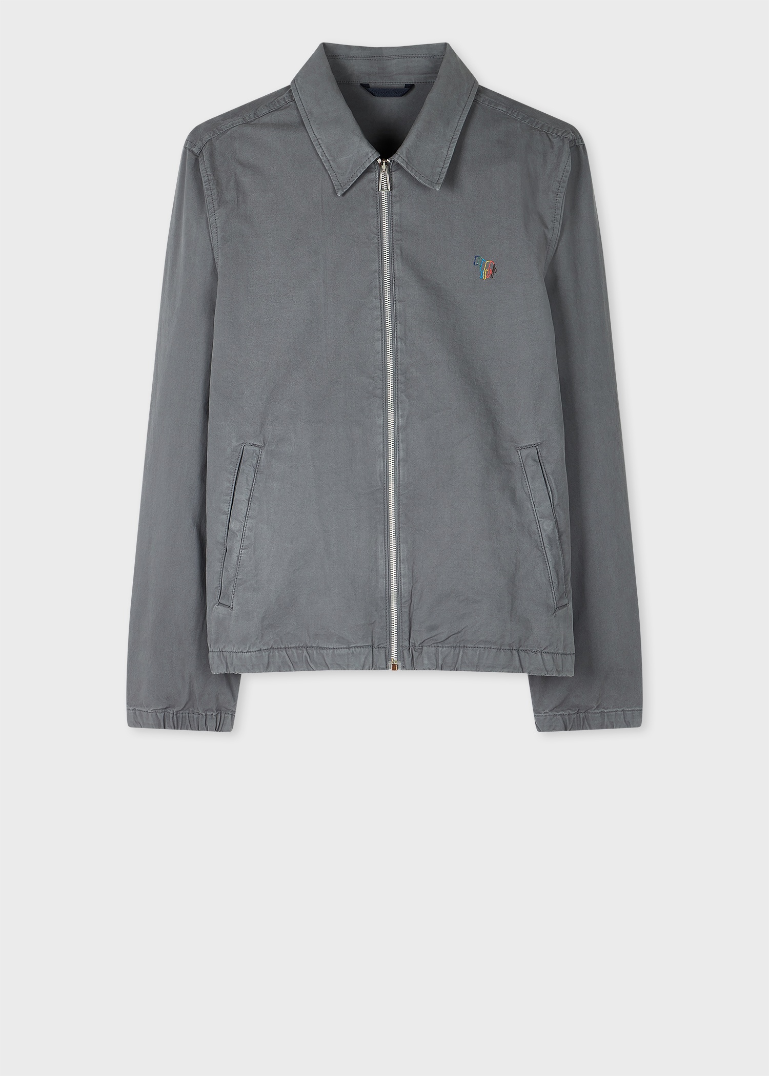 Grey 'Broad Stripe Zebra' Coach Jacket - 1