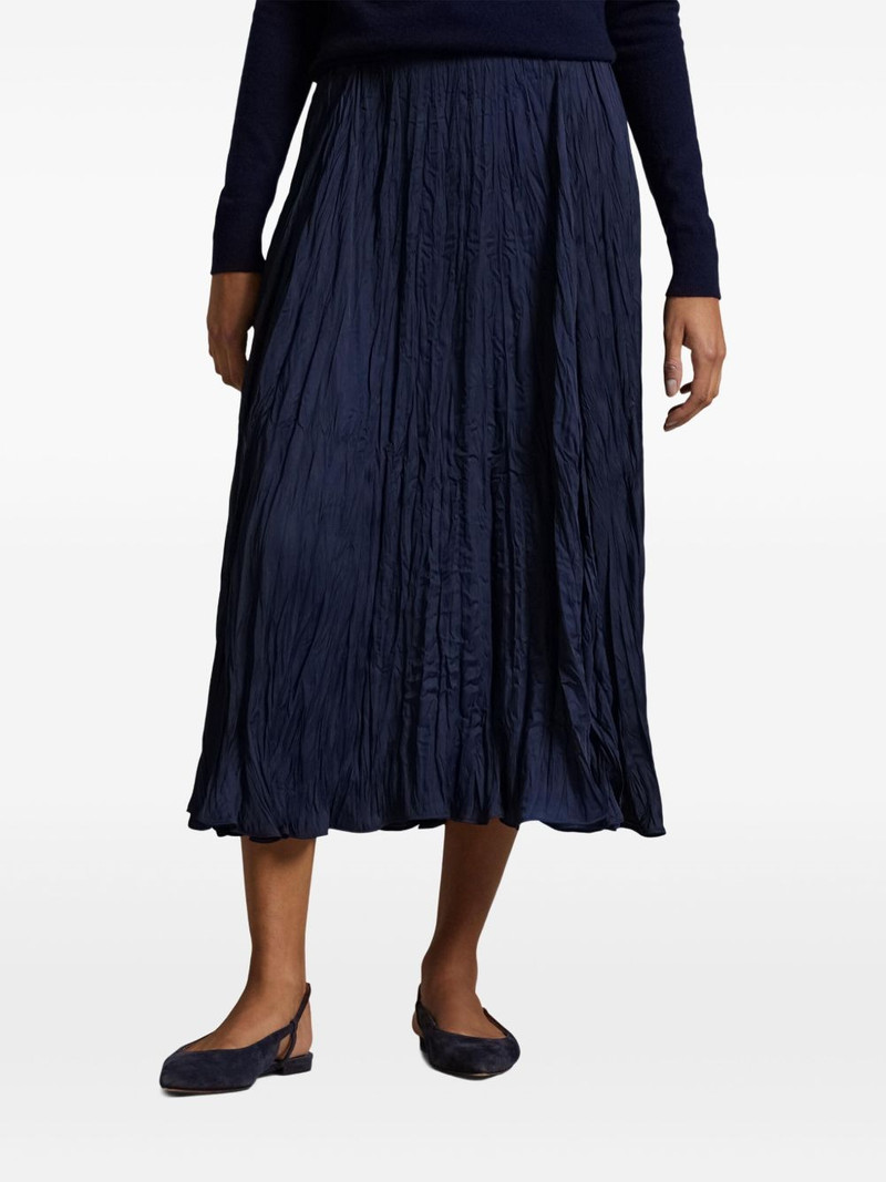 crinkled A-line midi skirt 3