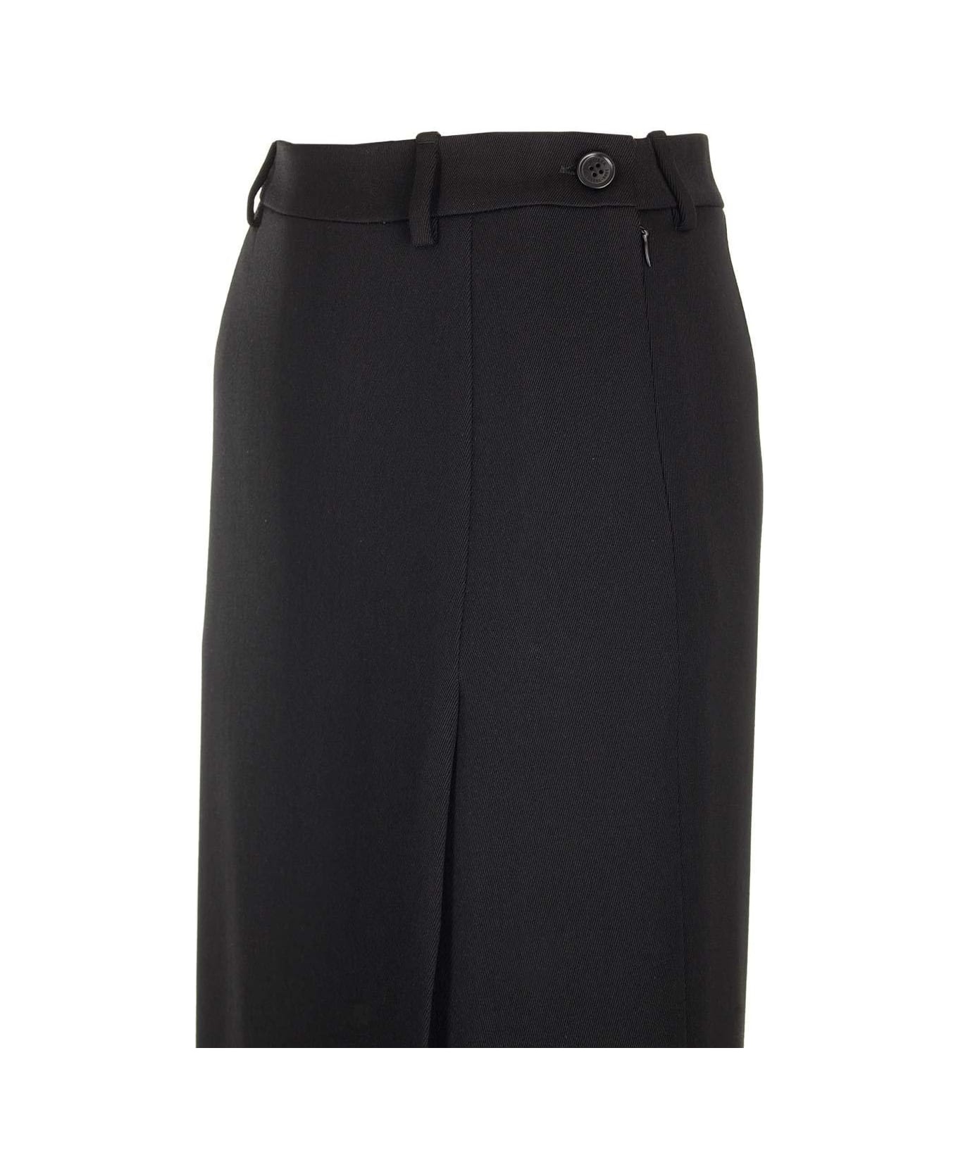 スカート BALENCIAGA SS24 Long wool skirt (773547TPT24 1000) BALENCIAGA Wool maxi skirt | NET-A-PORTER