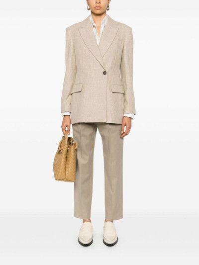 Brunello Cucinelli tapered-leg trousers outlook