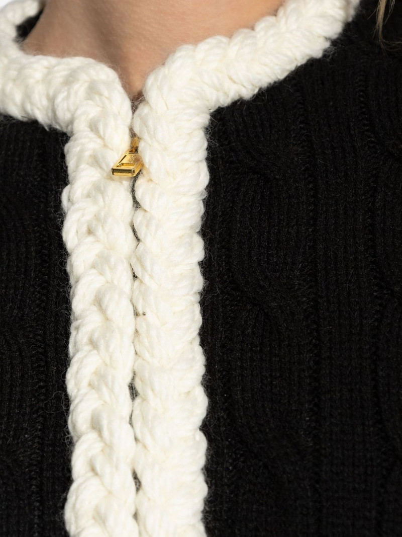 cable-knit elbow-patch jacket 5