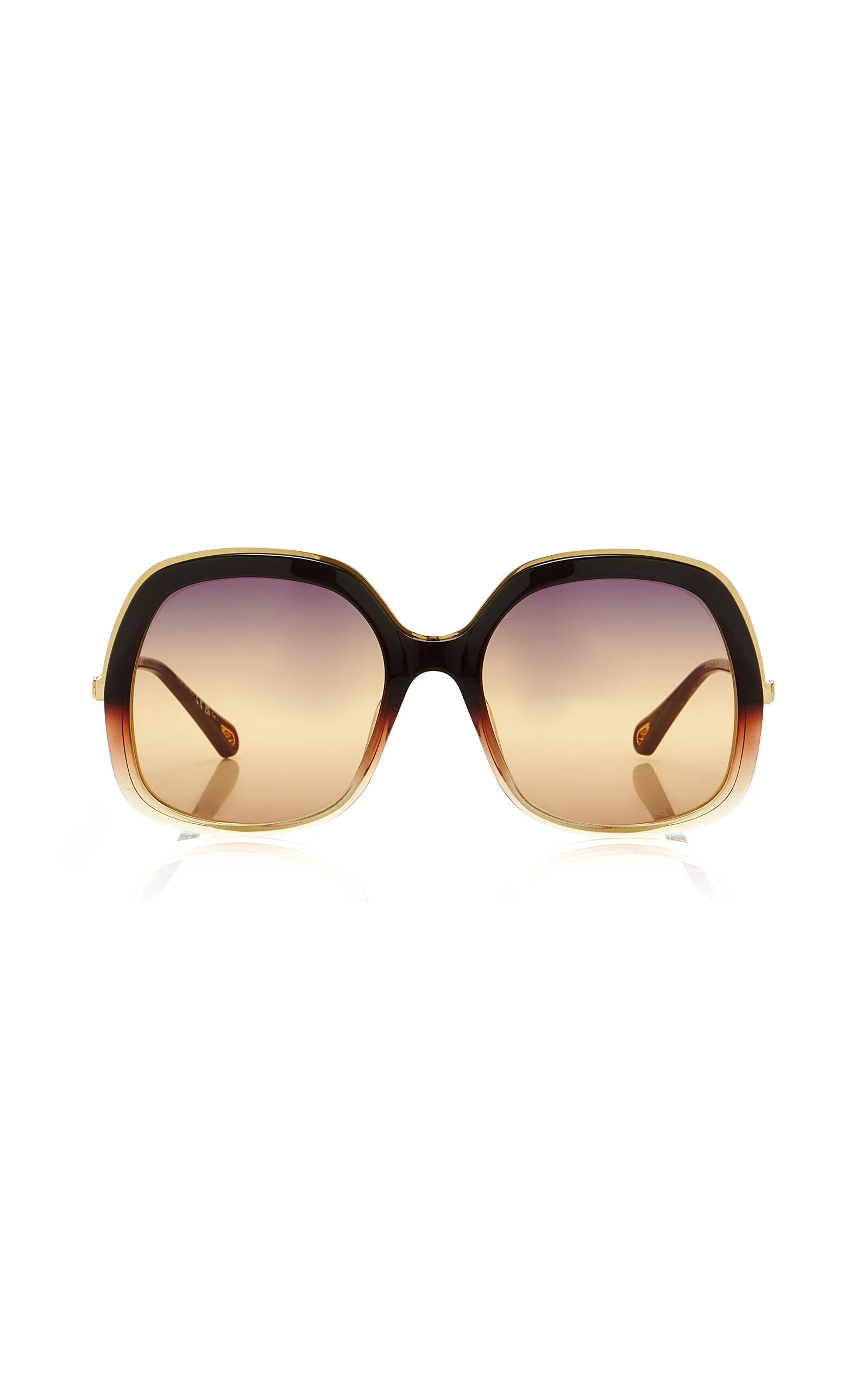 Leia Square-Frame Acetate Sunglasses brown - 1