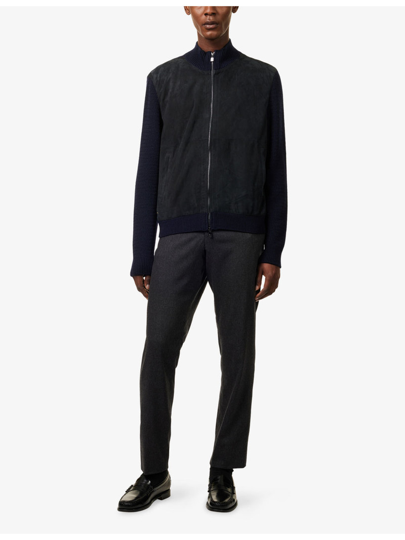 CORNELIANI Regular-Fit Straight-Leg Wool-And-Cashmere Trousers outlook