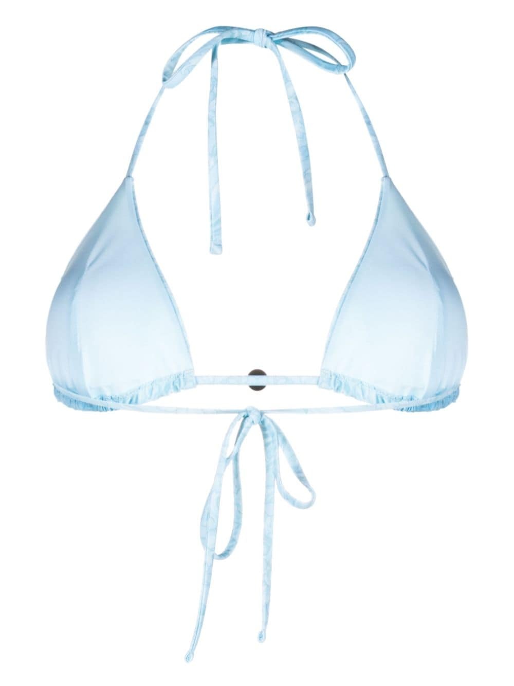 Barocco-print triangle bikini top - 2