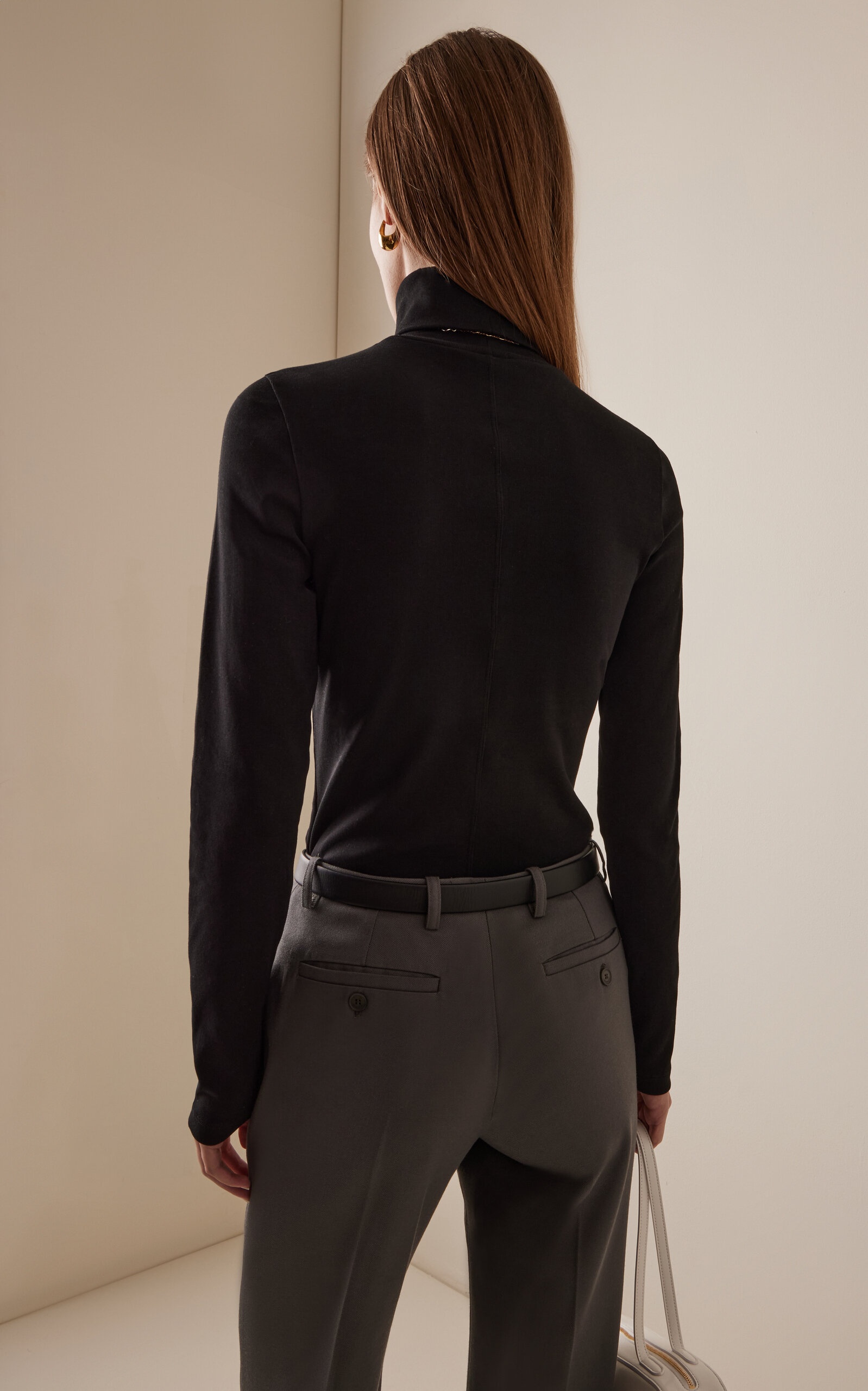 Dinah Organic Cotton Turtleneck T-Shirt black - 4