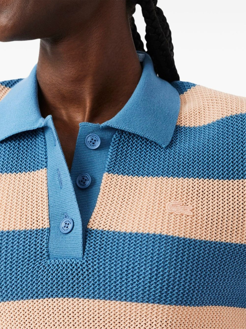 striped mesh polo shirt 4